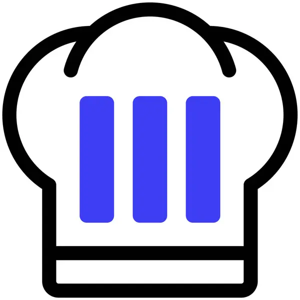 Chapeau Chef Icône Illustration Vectorielle Design Simple — Image vectorielle