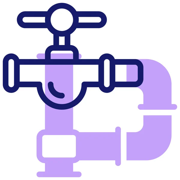 Vodovodní Potrubí Web Jednoduchá Ilustrace — Stockový vektor