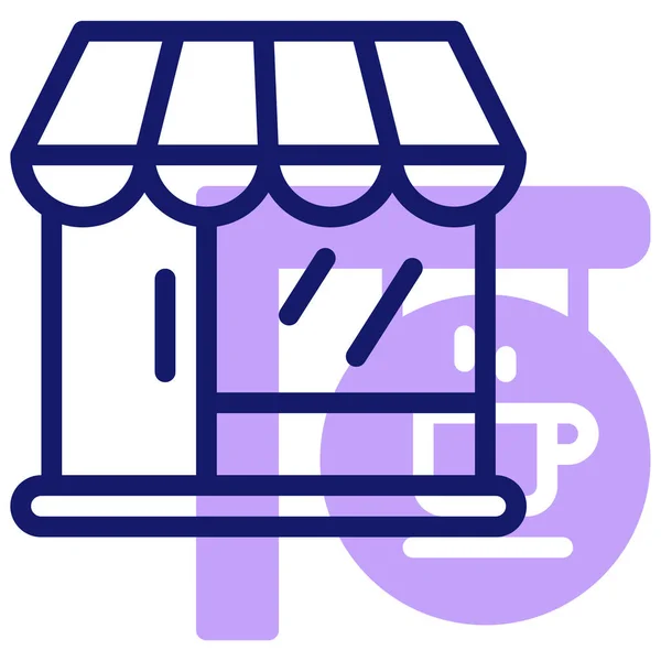 Cafeteria Web Symbol Einfache Illustration — Stockvektor