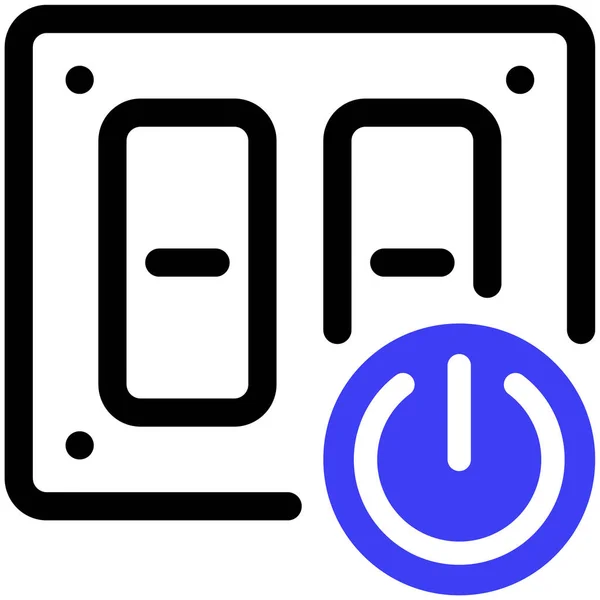 Power Web Icon Simple Illustration — Stock Vector