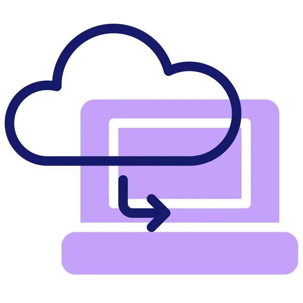 Cloud Computing Eenvoudige Illustratie Voor Web — Stockvector