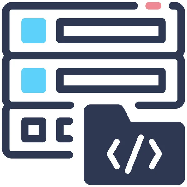 Database Web Icoon Eenvoudige Illustratie — Stockvector