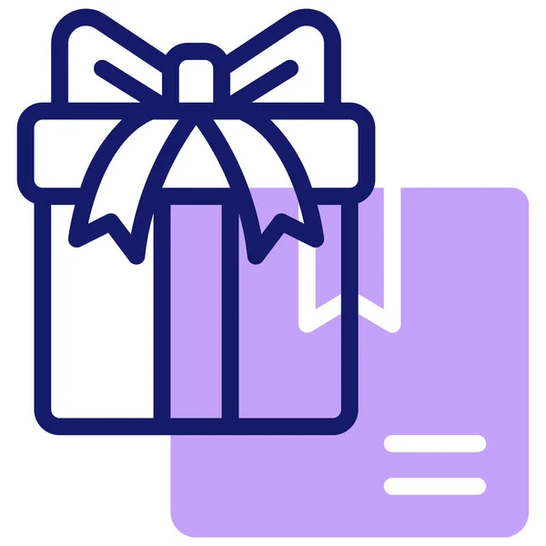 Gift Box Web Icon Simple Illustration — Stok Vektör