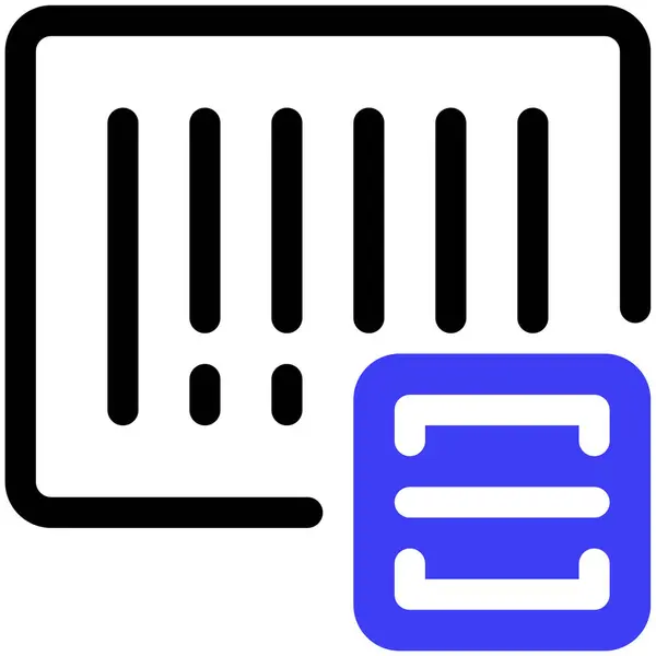 Barcode Web Icon Simple Design — Stock Vector