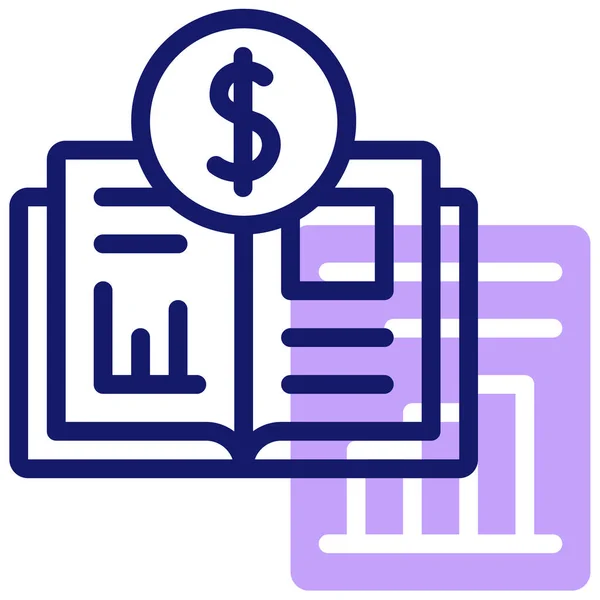 Financial Literacy Icon Vector Illustration Simple Design — Stock Vector