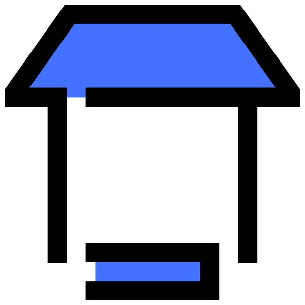 Ilustração Vetorial Ônibus Abrigo —  Vetores de Stock