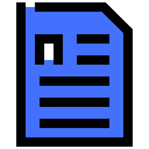 Dokument Web Symbol Einfache Illustration — Stockvektor