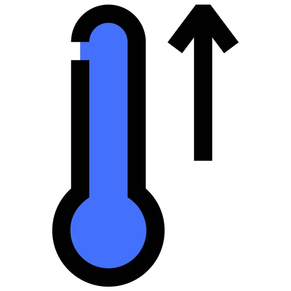 Temperatura Icono Web Diseño Simple — Vector de stock