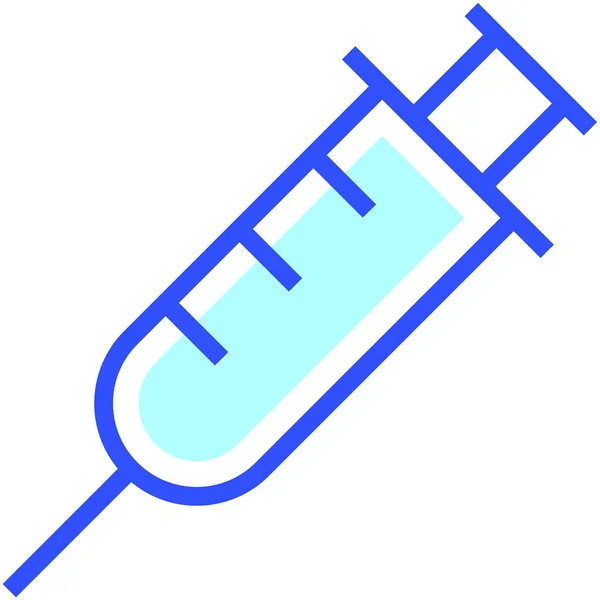 Ícone Web Vacina Design Simples — Vetor de Stock