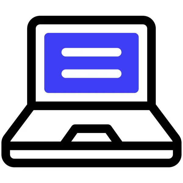Laptop Web Ikon Egyszerű Illusztráció — Stock Vector