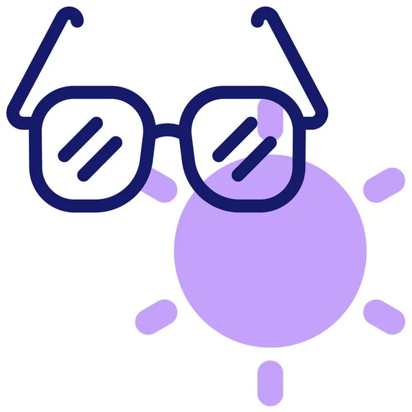 Brýle Webová Ikona Jednoduchá Ilustrace — Stockový vektor