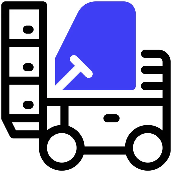 Forklift Web Simgesi Basit Illüstrasyon — Stok Vektör