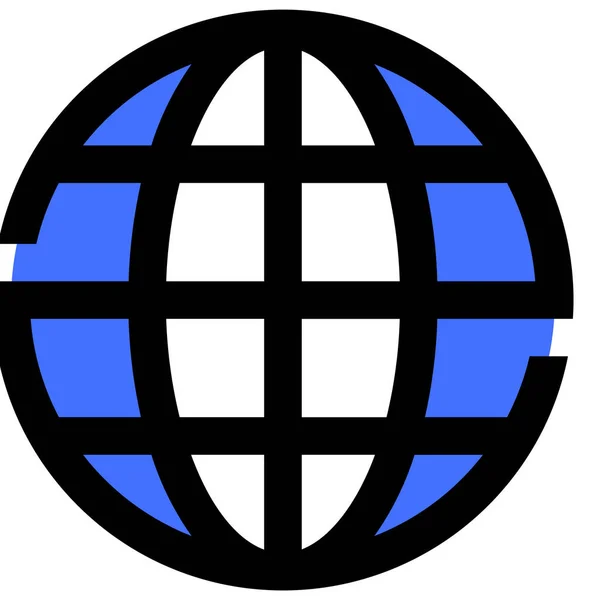 Globus Web Symbol Einfache Illustration — Stockvektor