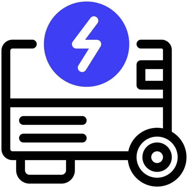 Elektrische Generator Web Icoon Eenvoudige Illustratie — Stockvector