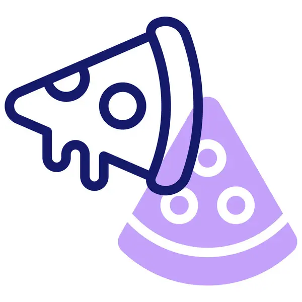 Pizza Symbol Einfache Illustration — Stockvektor