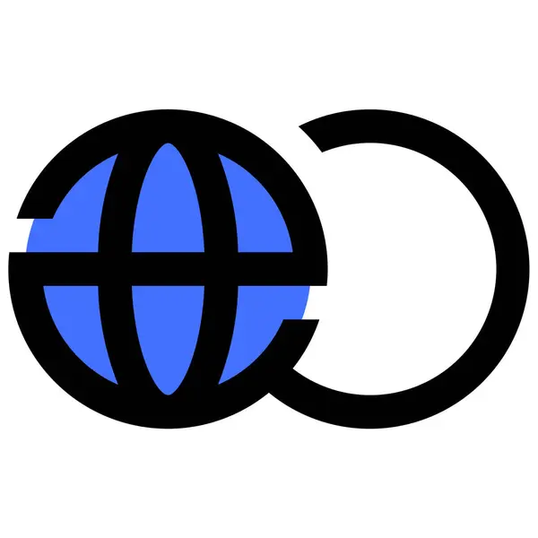 Icône Globe Dollar Illustration Vectorielle Design Simple — Image vectorielle