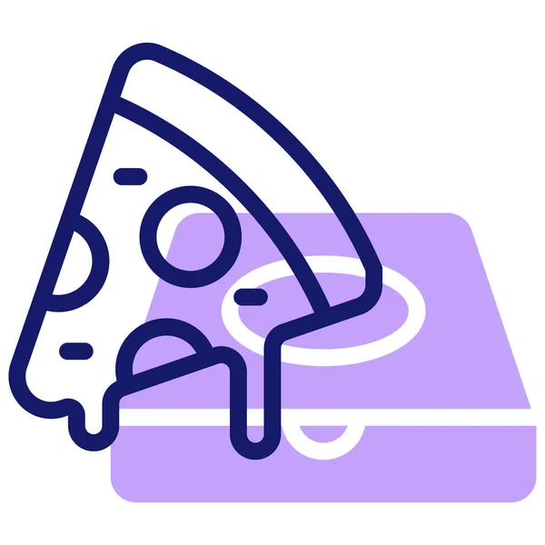 Pizza Symbol Einfache Illustration — Stockvektor