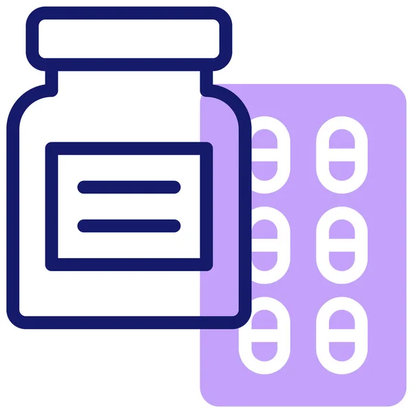 Geneeskunde Farmacie Illustratie Vector Illustratie Eenvoudig Ontwerp — Stockvector