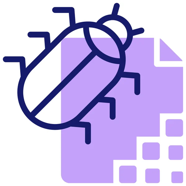 Virus Web Symbol Einfache Illustration — Stockvektor