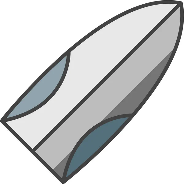 Icône Planche Surf Illustration Web Design — Image vectorielle