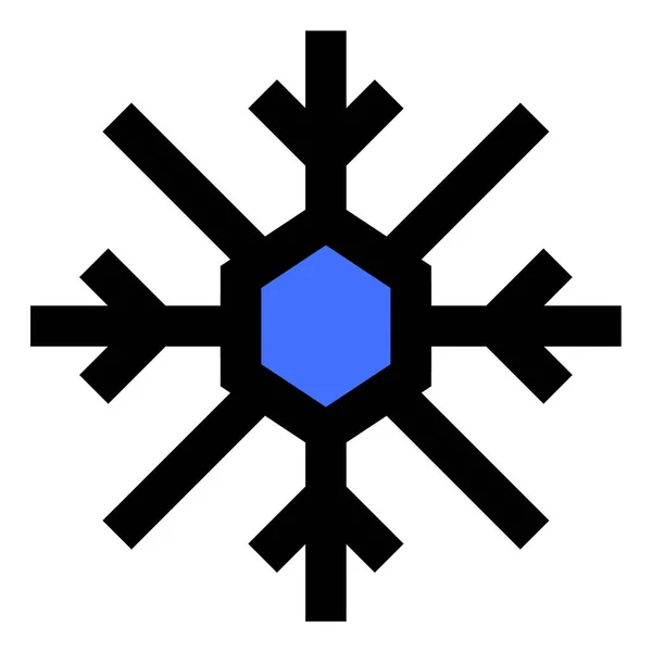 Snowflake Web Icon Simple Illustration — Stock Vector