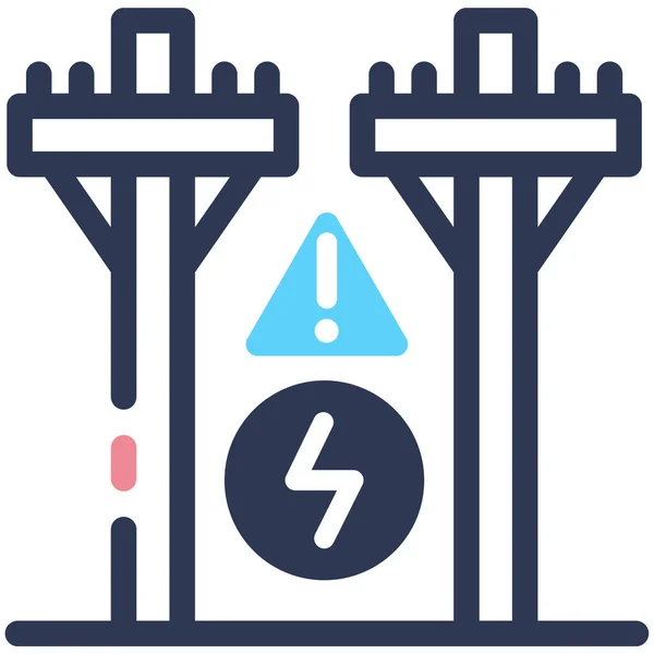 Elektrische Toren Web Icoon Eenvoudige Illustratie — Stockvector