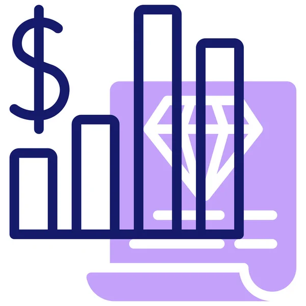 Ícone Finanças Ilustração Vetorial Design Simples — Vetor de Stock