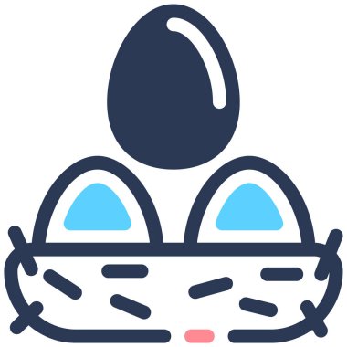 yumurta vektör düz renk simgesi 