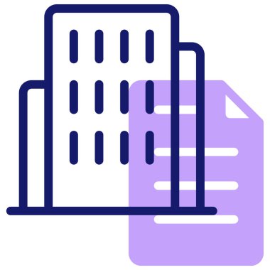 Şirket simgesi, vektör illüstrasyonu basit tasarım