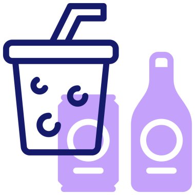 Gazoz. Web simgesi basit illüstrasyon 