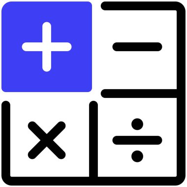 Calculator icon, vector illustration simple design