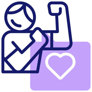 Bir çift. Web simgesi basit illüstrasyon