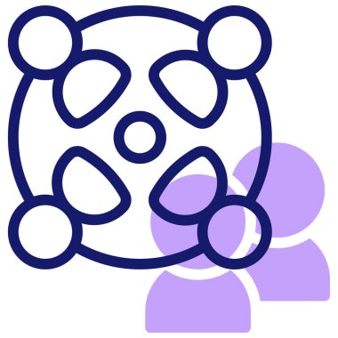 Topluluk web simgesi basit vektör illüstrasyonu