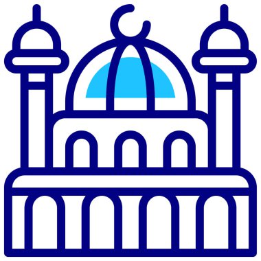 Cami. Web simgesi basit illüstrasyon 