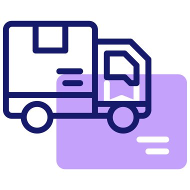 Teslimat. Web simgesi basit illüstrasyon