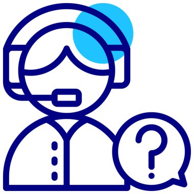 Müşteri hizmetleri, vektör illüstrasyonu basit tasarım