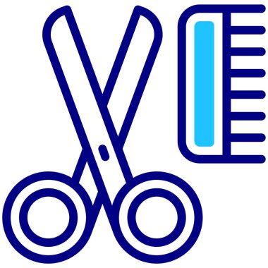 Makas. Web simgesi basit illüstrasyon