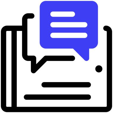 Sohbet simgesi, vektör illüstrasyonu basit tasarım