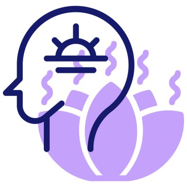 Beyin. Web simgesi basit illüstrasyon