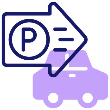 yön simgesi, basit ve minimalist illüstrasyon