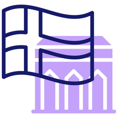 bayrak ikonu vektör illüstrasyonu