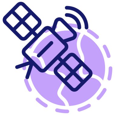 uydu simgesi vektör illüstrasyonu