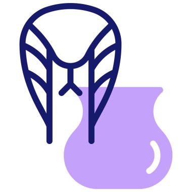 Kobra simgesi, vektör illüstrasyonu basit tasarım