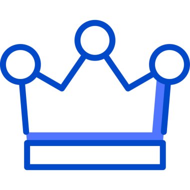 Taç simgesi vektörü. İnce çizgi işareti. izole resimleme sembolü