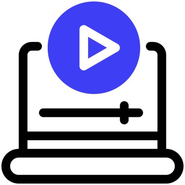 video oynatıcı simgesi, vektör illüstrasyonu basit tasarım