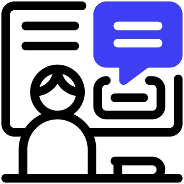 Öğretmen web simgesi basit tasarım