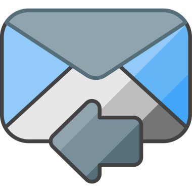 E-posta. Web simgesi basit illüstrasyon