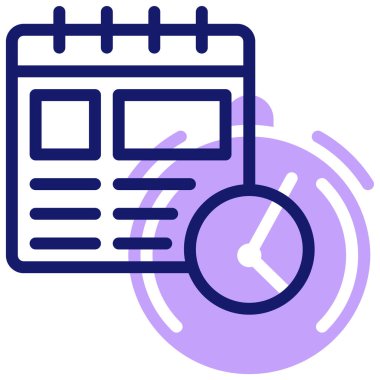 zamanlama simgesi, vektör illüstrasyonu basit tasarım