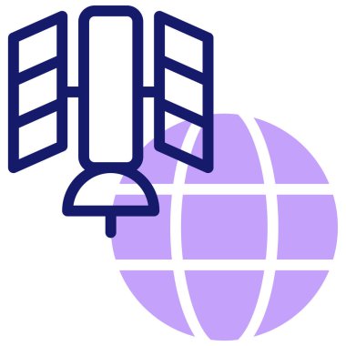 uydu simgesi vektör illüstrasyonu