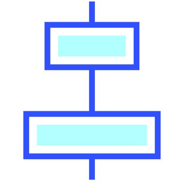Yatay Hizalama Merkezi modern simge, vektör illüstrasyonu